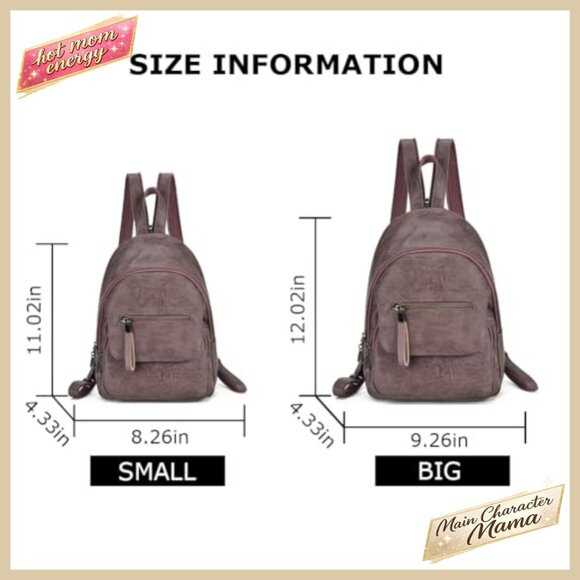 Convertible Sling Backpack Purse PU Leather Anti-Theft Daypack Chic Travel main image 6